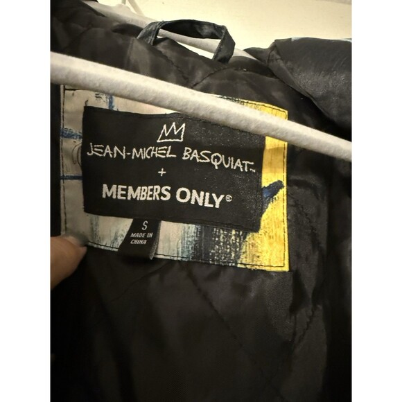 Sold Out JEAN-MICHEL BASQUIAT + MEMBERS ONLY Banana ART Print Rain JACKET Coat S - Picture 3 of 10